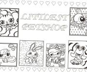 Coloriage Tous les personnages de Pet shop
