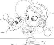 Coloriage Youngmee et Penny Ling de Petshop