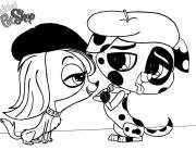 Coloriage Zoe amoureuse de Pet shop