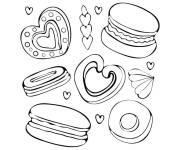 Coloriage Amour des Macarons