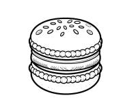 Coloriage Croquis Macarons