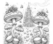 Coloriage Fantaisie des Macarons de cartoon