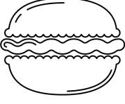 Coloriage Macaron d&eacute;licieuse en forme g&eacute;om&eacute;trique