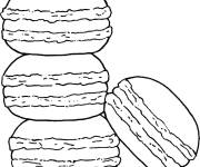 Coloriage Macarons aux amandes