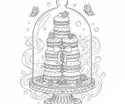 Coloriage Macarons dans le pr&eacute;sentoir