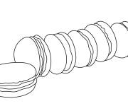 Coloriage Macarons en noir et blanc