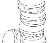 Coloriage Macarons en vecteur