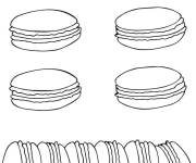 Coloriage Macarons fondants