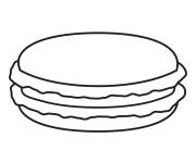 Coloriage Macarons p&acirc;te simple 