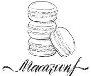Coloriage Macarons pour les gourmands