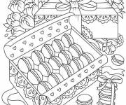 Coloriage P&acirc;tisserie Macarons fran&ccedil;aise 
