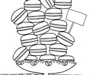 Coloriage Plusieurs Macarons dans un bol