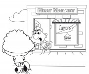 Coloriage Boucher Dessin Animé