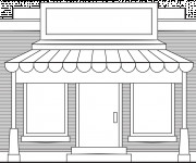 Coloriage Façade de Magasin en ligne