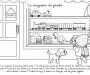 Coloriage Le Magasin de Jouets pour Enfant