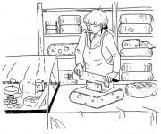 Coloriage Magasin de Fromage