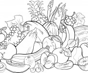 Coloriage Magasin de Fruits