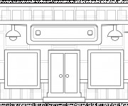 Coloriage Magasin facile stylis&eacute;