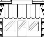 Coloriage Magasin simple