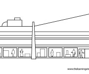 Coloriage Magasin simple en vecteur