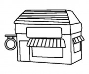 Coloriage Un Magasin facile