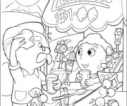 Coloriage Vendre de La Limonade pour enfant