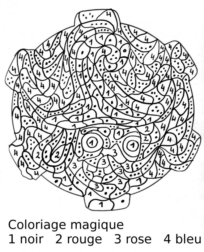 Coloriage et dessins gratuits Magique cp Chiffres artistique à imprimer