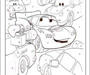 Coloriage Magique cp Flash Mcqueen