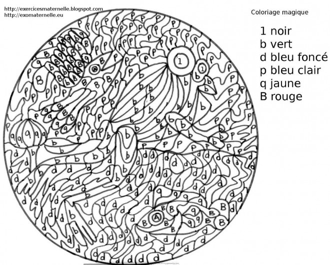 Coloriage Magique Difficile Dessin Gratuit à Imprimer