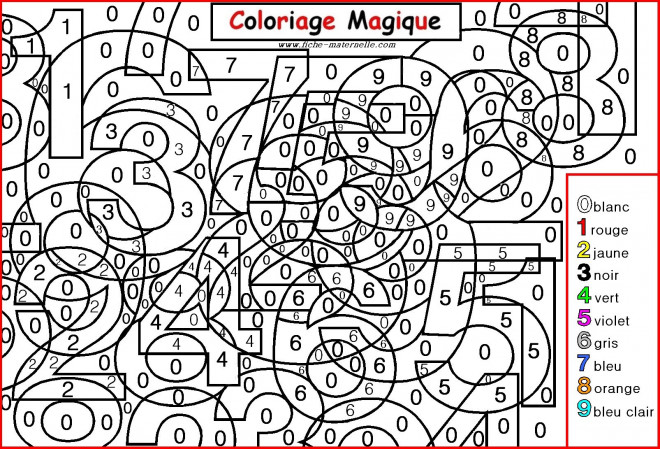 Coloriage Magique numéroté dessin gratuit à imprimer
