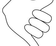 Coloriage Appelez-moi signe de la main