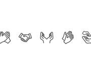 Coloriage Collection d'&eacute;moji de main