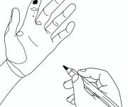Coloriage Colorier la main zen