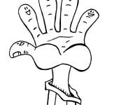 Coloriage Doigts d'une main dr&ocirc;les