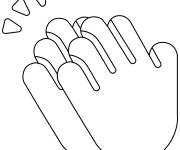 Coloriage &Eacute;moji de la main qui applaudit