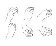 Coloriage Gestes des mains