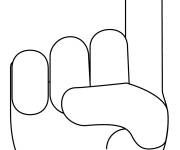 Coloriage Index pointant vers le haut emoji