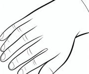 Coloriage La main d'adulte
