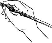 Coloriage La main d'un artiste