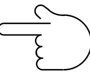 Coloriage La main fait le signe de se diriger vers la gauche