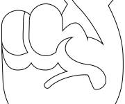 Coloriage Les doigts de la main crois&eacute;s