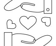 Coloriage Les mains de la Saint-Valentin