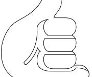 Coloriage Ma main et le signe d'appel