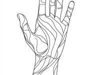 Coloriage Main artistique