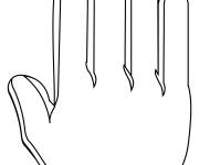 Coloriage Main et 5 doigts