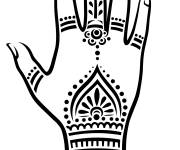 Coloriage Main Mehendi