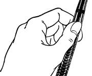 Coloriage Main tenant un stylo