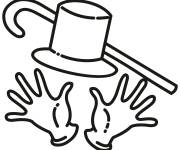 Coloriage Mains du magicien