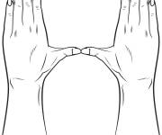Coloriage Mains en forme sp&eacute;cial