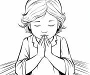 Coloriage Positions des main en priant